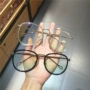 Phiên bản Hàn Quốc tùy chỉnh của hộp lớn hipster trang trí gương phẳng thời trang retro có thể được trang bị khung kính cận thị cho nam và nữ - Kính khung tròng kính siêu mỏng 1.76