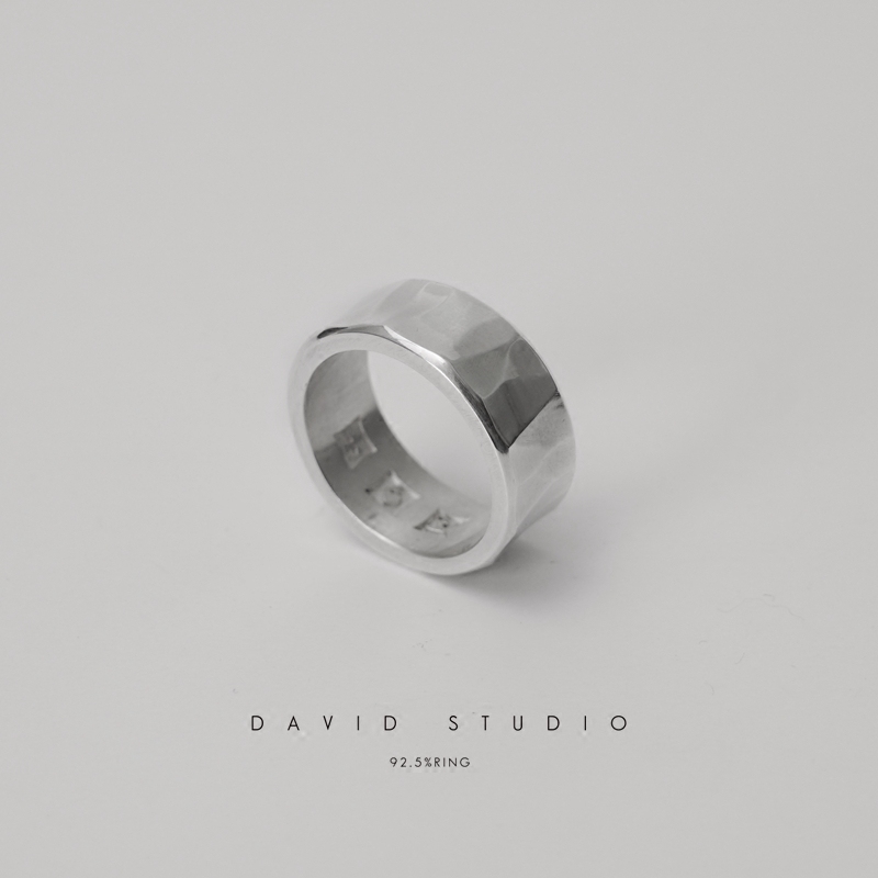 David studio 925 silver texture muscle handmade niche first werkstattmunchen ring couple