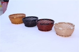 Корзина для хранения из ротанга, корзина для хранения нижнего белья, украшения, бамбуковая круглая кухонная плетеная корзина для закусок, домашняя плетеная корзина с фруктами