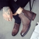 Mùa thu và mùa đông 2020 Martin boots của nam giới retro broch giày cao cổ nam xu hướng phong cách Hàn Quốc tất cả các kết hợp với da bốt ngắn giản dị - Swiss Army Knife