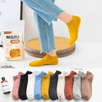 10 đôi vớ thuyền nữ vớ cotton nông miệng vô hình mùa xuân và mùa thu mẫu vớ mỏng nữ vớ Hàn Quốc dễ thương thấp giúp ống ngắn - Vớ bông vớ lười