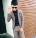 Bộ đồ vest nam phù hợp với phiên bản Hàn Quốc của bộ đồ nhỏ tự tu luyện nam chuyên nghiệp tạo mẫu tóc hộp đêm giải trí Anh hai mảnh sơ mi nam Suit phù hợp