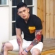 Mùa hè 2018 mới màu tương phản túi hoop áo polo ngắn tay nam Slim cotton co giãn POLO thể dục nam