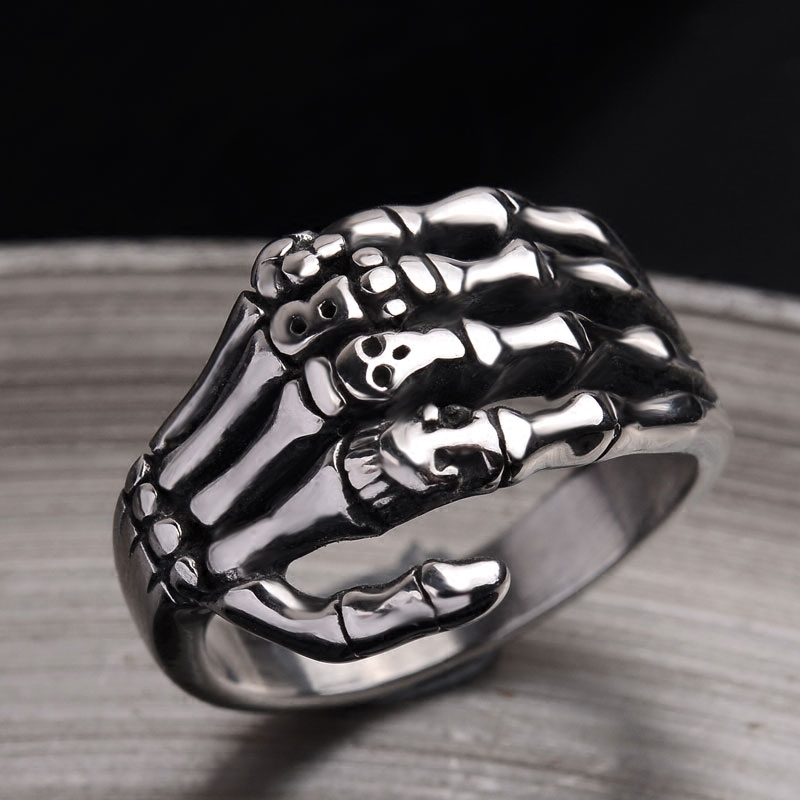 Bague homme PUNK ELEMENTS en Acier au titane - Ref 3086464 Image 4