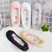 Vớ ren nữ bằng vải cotton mùa hè Hàn Quốc dễ thương phần mỏng miệng nông silicone vô hình vớ chống trượt đặt thấp để giúp vớ