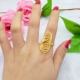 Nhật Bản và Hàn Quốc giả vàng trang sức ngón tay nhẫn nhẫn cá tính cát vàng nữ điều chỉnh đồng tiền euro mạ vàng nữ nhẫn lâu không phai Nhẫn