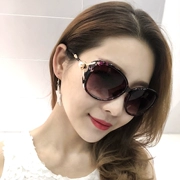 Kính râm mới 2018 nữ mặt tròn mặt dài mô hình kính râm nữ thủy triều mặt vuông phiên bản Hàn Quốc chống tia UV đơn giản