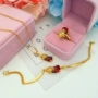 Mặt dây chuyền tráng men vàng mới tà ác chuyển giả cát vàng ruby ​​貔貅 vòng tay nữ may mắn vào kho báu không phai vòng tay bạc
