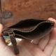 Mini Coin Purse Coin Leather Ví ngắn Retro Crazy Horse Zipper Hàn Quốc Nam và nữ Túi tiền nhỏ