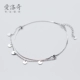 Yêu lodge s925 bạc vòng chân nữ phong cách Nhật Bản và Hàn Quốc đơn giản hai lớp vòng chân cá tính vòng chân trang sức vòng chân trang sức