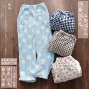 Quần nhung nhung nữ cộng với quần nhung nhà nam flannel quần size lớn mùa thu và quần nhung đôi cộng với người béo mặc