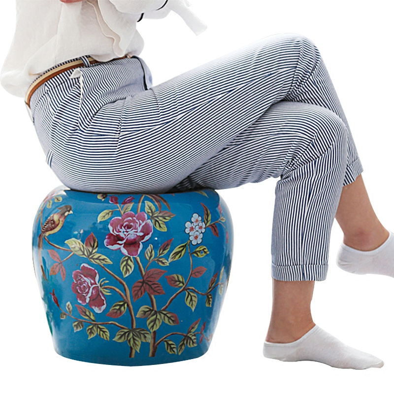 Jingdezhen ceramic who furnishing articles of the new Chinese style rural painting of flowers and cold pier embroidered pier who sitting room, bedroom decoration who in shoes