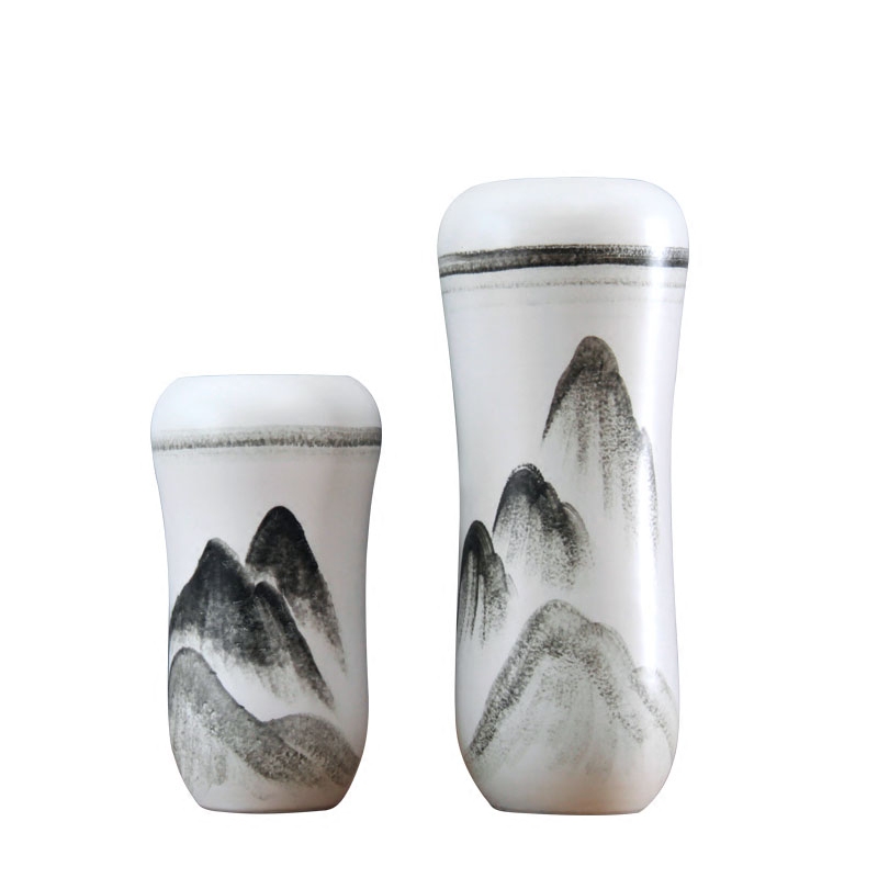 The New Chinese ink painting ceramic vase furnishing articles furnishing articles furnishing articles I and contracted flower arranging ceramic vase sitting room flower arrangement