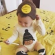 Ins hat puppy baby xuân dài tay áo một mảnh cotton bé tam giác áo choàng sơ sinh leo núi