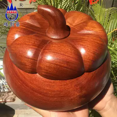 Mahogany treasure box Myanmar rosewood dried fruit storage storage canned decoration decoration One thing one picture Whole wood cornucopia