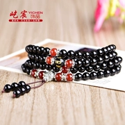 Mở tự nhiên obsidian bracelet agate sáu từ thần chú nam giới và phụ nữ vòng tay món quà sinh nhật đồ trang sức thạch anh tóc đỏ