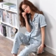 Bộ đồ ngủ nữ mùa hè bông quần ngắn tay Hoa hậu Xia Tian phần mỏng Hàn Quốc mảnh phù hợp với tracksuit quần áo thể thao bộ đồ ngủ Bên ngoài ăn mặc