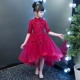 Cô gái ponchos trailing trẻ em catwalk buổi tối váy công chúa váy mùa đông phong cách Trung Quốc hoa cô gái trang phục piano bộ đồ bé trai cao cấp Váy trẻ em