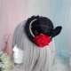 Gothic đồng tính hoa hồng Anh đội đầu mũ truyện tranh show coser phụ kiện tóc mũ lolita làm tình tối chuỗi lông vũ - Phụ kiện tóc