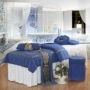 Simple bông denim bedspread lớp mỹ phẩm rắn denim jacket Body bông giường massage da trắng - Trang bị tấm ga spa
