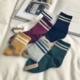 Vớ cotton sọc thoải mái thể thao tất nữ mùa thu và vớ ống mùa đông vớ vớ nữ Hàn Quốc mùa thu và mùa đông đôi vớ