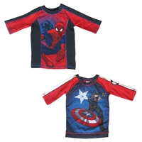 Y180102 Spider-Man Captain America Bộ đồ lặn Top Beachwear Áo chống nắng Áo tắm bộ bikini 2 chi tiết cho bé 