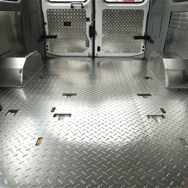 Yivico Smug Retrofit Car Stainless Steel Floor Aluminum Plate Padie Accessories Van foot pad carriage sheet metal sheet