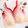 Thương mại Nhật Bản tằm mỏng mô phỏng bông mượt không có vòng thép áo ngực nhỏ ngực đẹp trở lại không dấu vết nữ đồ lót thể thao kích thước lớn ao lot