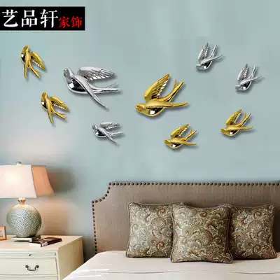 Living room wall sticker decoration swallow wall decoration creative wall decoration home accessories wall hanging European pendant