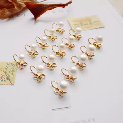 No pierced ears Imported from the United States copper gold-plated painless mosquito coil plate ear clip natural freshwater steamed bun pearl earring earrings