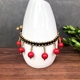 Handmade vintage boho màu ngọc lam tua vòng chân nữ Sen chuông gió quốc gia 铛 hoang dã chân đơn giản nhẫn trang sức lắc chân nữ handmade Vòng chân