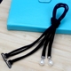 Thời trang đồ lót treo cổ dây đeo lưng đen thắt nơ gợi cảm dây đeo áo ngực ngọc trai trượt sling đồ lót nữ Vai tráng
