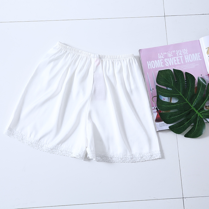 Sleeping Pants Summer Short Lace White Insurance Pants Black Safety Pants Anti Walking Light Hitting Bottom Shorts Lady Home Shorts Woman