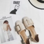 Mùa hè 2018 phiên bản Hàn Quốc mới của Baotou vuông retro của Anh với giày cao gót đế xuồng dép quai hậu nữ đẹp