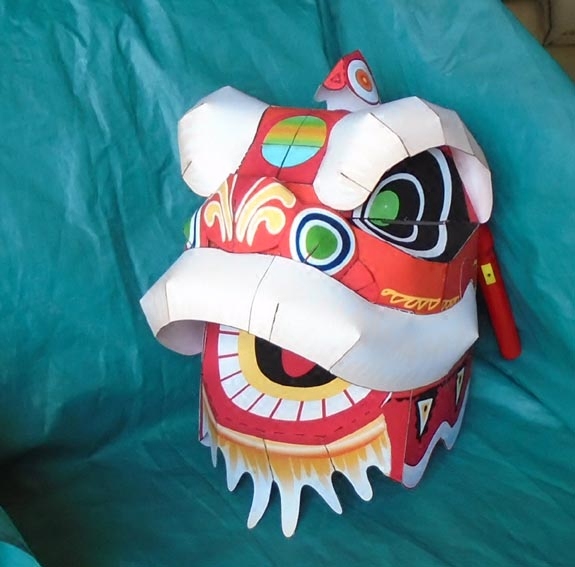 Lantern Diy Material Dance Lion Head Awakening Lions Lantern Festival lanterns Autumn Handmade Traditional Homemade ancient Wind Hand Large Number