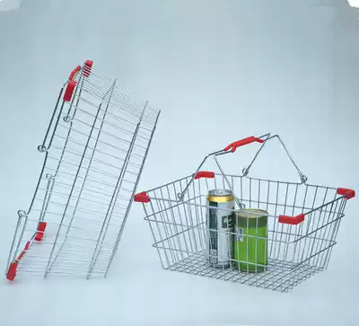 Factory direct metal shopping basket iron basket supermarket shopping basket kTV cosmetics bar basket iron basket large