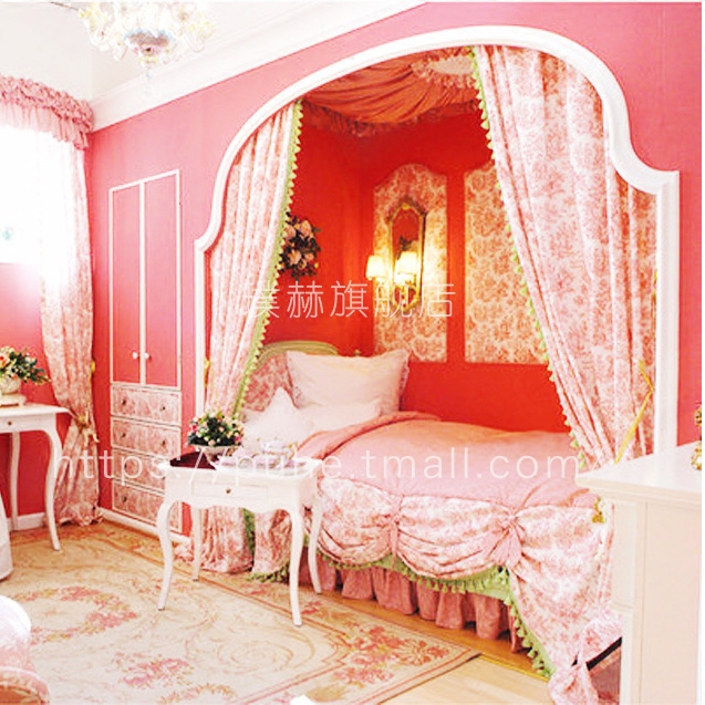 Children's bed girl princess bed pink single combination dream children's house bed house European style 1 5 meters