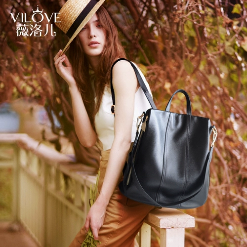 Рюкзак, сумка через плечо, универсальная кожаная защитная сумка, из натуральной кожи, коллекция 2023, в корейском стиле, анти-кража