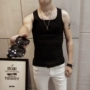 Áo thun nam bốn mùa co giãn Slim vest nam phiên bản Hàn Quốc của áo bó sát màu rắn bó sát thể thao I-cotton áo lót thể thao