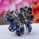Phiên bản tiếng Hàn của retro bướm lấy clip kim cương kẹp tóc kim cương vuốt trong đầu nhỏ kẹp tóc kẹp pha lê trang sức tóc băng đô turban Phụ kiện tóc
