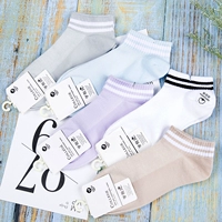 2 đôi vớ nữ sinh trung học cơ sở nữ vớ vớ cotton 2 dòng vớ cotton thoáng khí mùa hè tươi mát tất chân nam