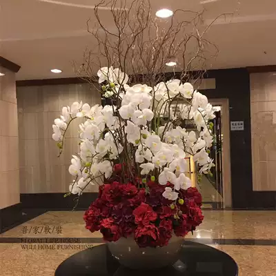 Large-scale simulation flower overall decoration floral set Hotel clubhouse sample house display center Model room Lobby round table fake flower
