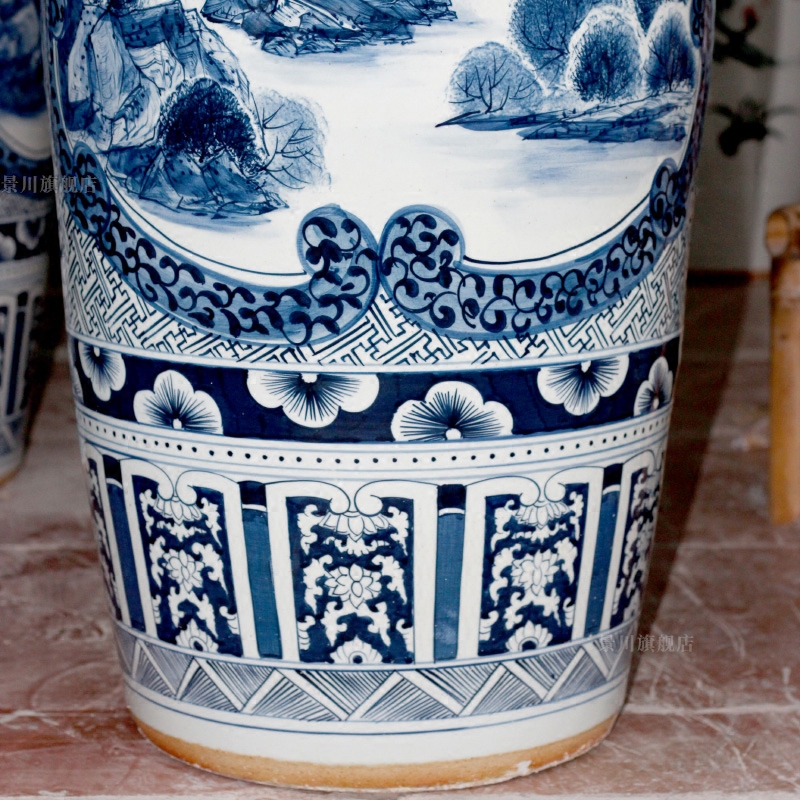 Jingdezhen porcelain ceramics hand - made landscape painting home sitting room of large vases, hotel shop furnishing articles act the role ofing is tasted