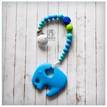Imported food grade silicone pacifier chain toy teether pacifier clip high temperature resistant and chewable