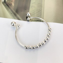 ເກົາຫຼີ Nine Fortune Beads Silver Bell Tassel Bracelet Lucky Bracelet Women's Versatile Temperament Bracelet Accessories