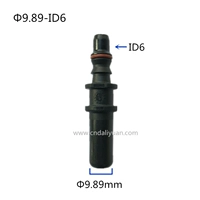 9,89-ID6 Ống nhiên liệu ô tô Đầu nối nhanh Đầu nối nam Nhựa - Sửa đổi ô tô chổi vệ sinh nội thất ô tô