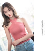 Ulzzang vest nhỏ bên ngoài dây đeo cổ quây gợi cảm quần áo sống nữ neo áo mỏng nữ mùa hè