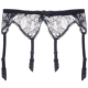 Strolling Swan Lake Italy Trasparenze nhập khẩu vintage garter nữ gợi cảm ren trắng