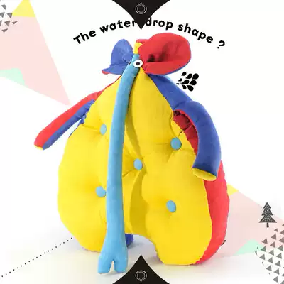 Steam elf creative water drop series of elephants contrast color belly yellow hands red and blue