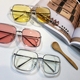 Hàn Quốc ulzzang đường phố hipster retro hoang dã hộp lớn mảnh đại dương kính râm nữ Harajuku hip hop kính mát mắt kính điện biên phủ Kính đeo mắt kính